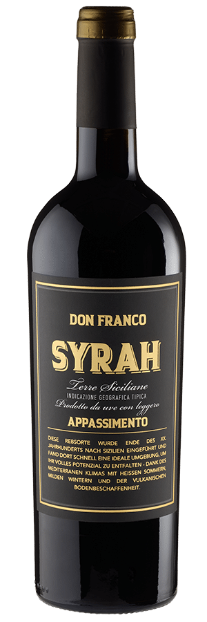 Don Franco Syrah Terre Siciliane Leggero Appassimento (2024) - Cantine Ermes - Rotwein aus Sizilien